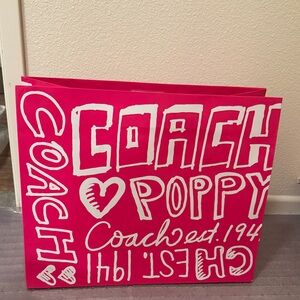 Coach Poppy Bold Pink paper bag, rare find and collection item